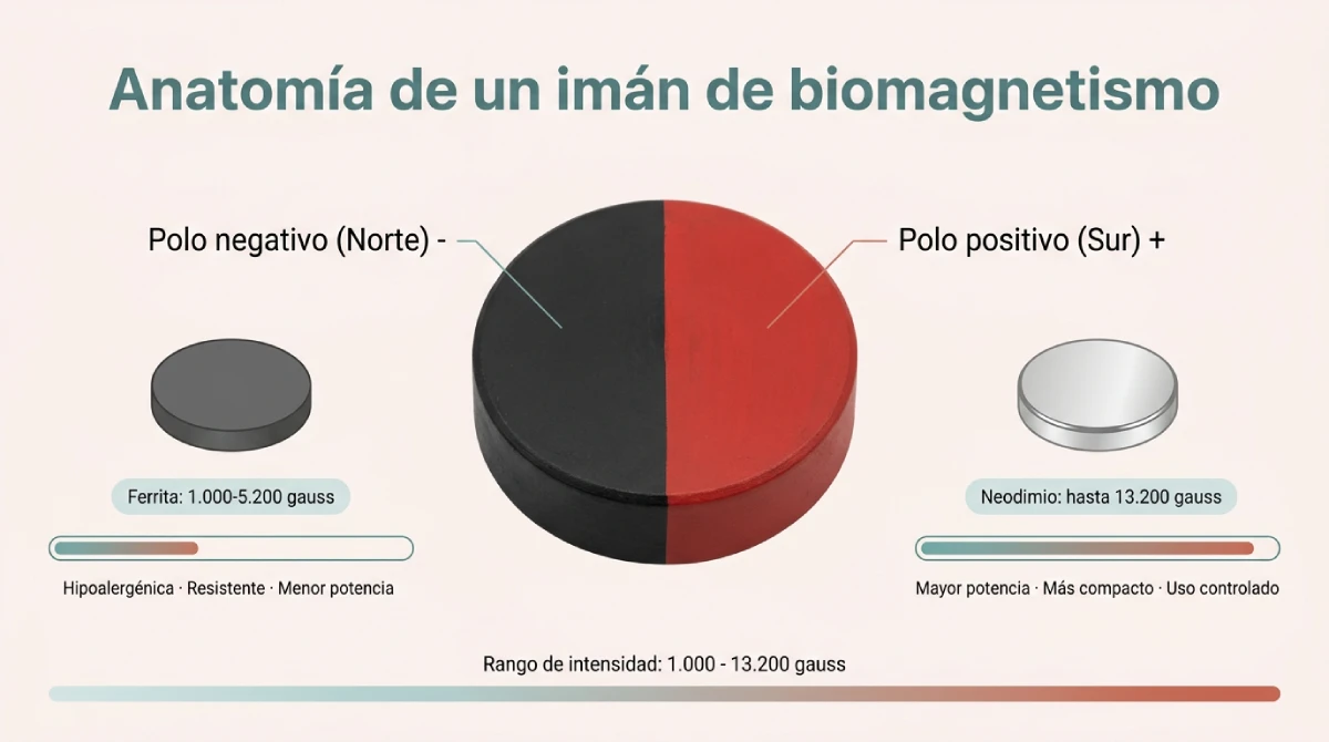 Anatomía de un imán de biomagnetismo